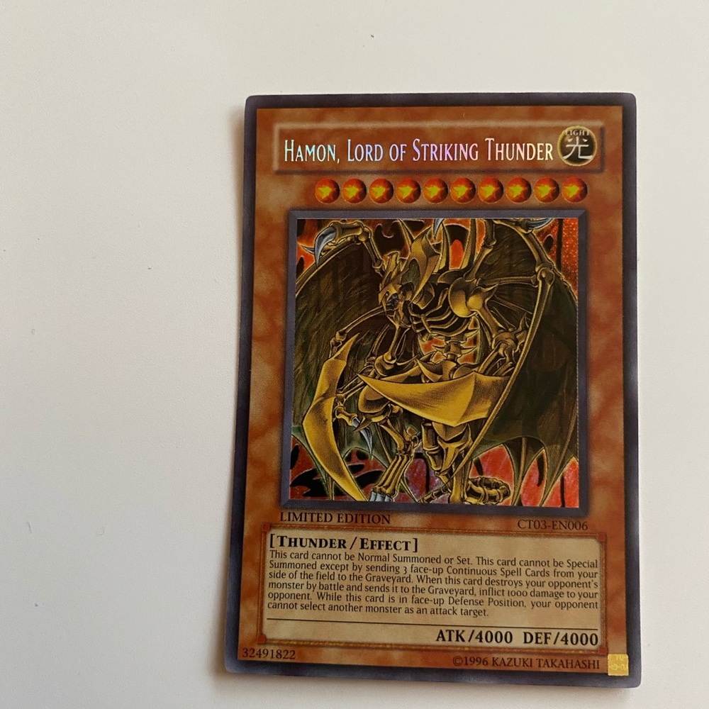 YuGiOh Hamon, lord of striking thunder